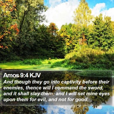 Amos 9:4 KJV Bible Verse Image