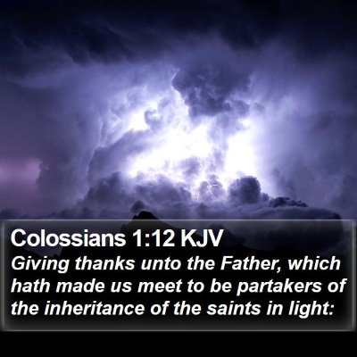 Colossians 1:12 KJV Bible Verse Image