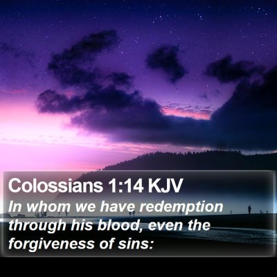 Colossians 1:14 KJV Bible Verse Image