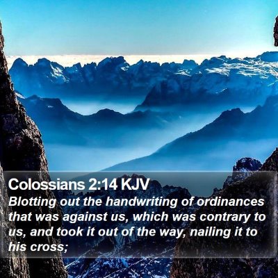 Colossians 2:14 KJV Bible Verse Image