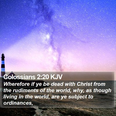 Colossians 2:20 KJV Bible Verse Image