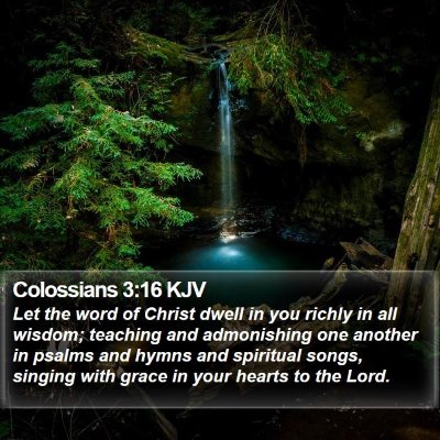 Colossians 3:16 KJV Bible Verse Image