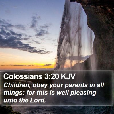 Colossians 3:20 KJV Bible Verse Image
