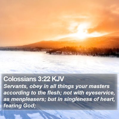 Colossians 3:22 KJV Bible Verse Image