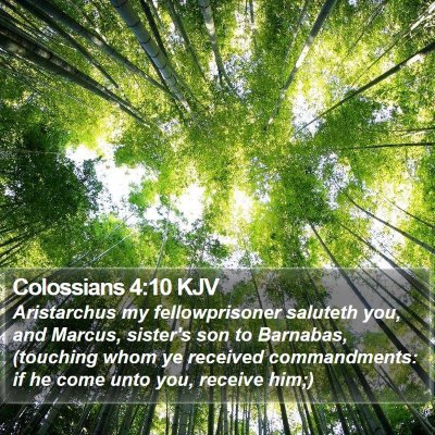 Colossians 4:10 KJV Bible Verse Image