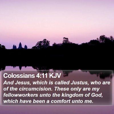 Colossians 4:11 KJV Bible Verse Image