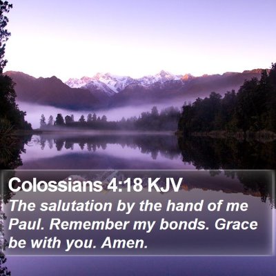Colossians 4:18 KJV Bible Verse Image