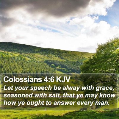 Colossians 4:6 KJV Bible Verse Image