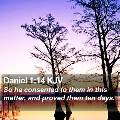 Daniel 1:14 KJV Bible Verse Image