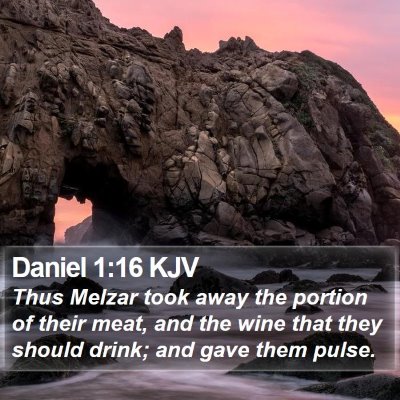 Daniel 1:16 KJV Bible Verse Image
