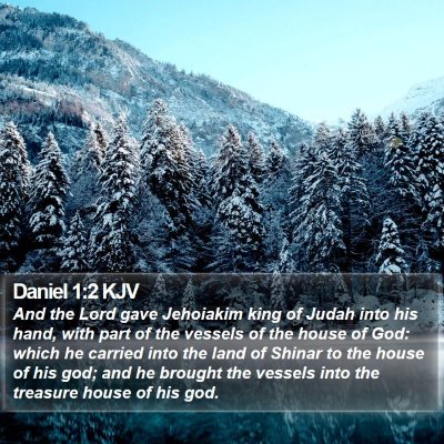 Daniel 1:2 KJV Bible Verse Image