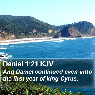 Daniel 1:21 KJV Bible Verse Image