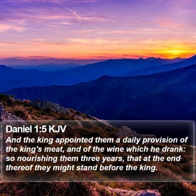 Daniel 1:5 KJV Bible Verse Image