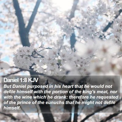 Daniel 1:8 KJV Bible Verse Image