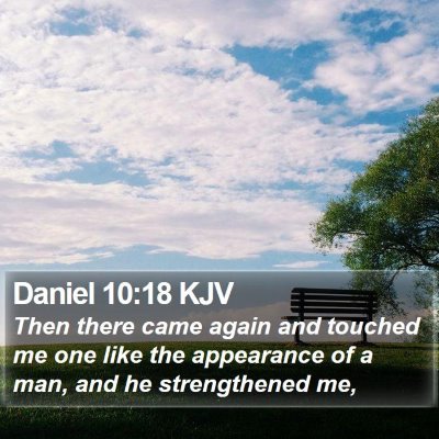 Daniel 10:18 KJV Bible Verse Image