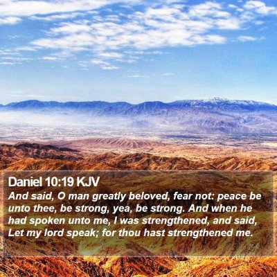 Daniel 10:19 KJV Bible Verse Image