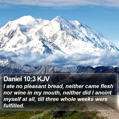 Daniel 10:3 KJV Bible Verse Image