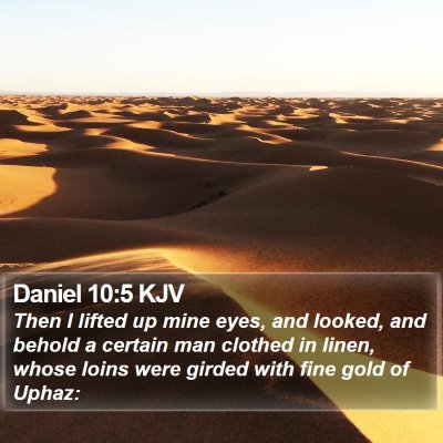 Daniel 10:5 KJV Bible Verse Image