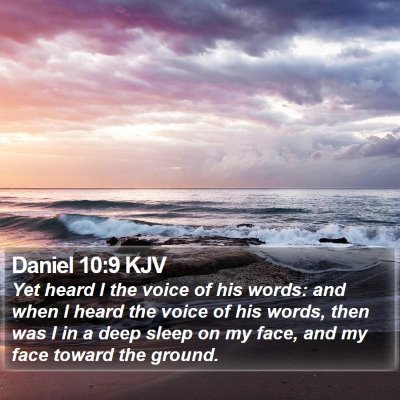 Daniel 10:9 KJV Bible Verse Image