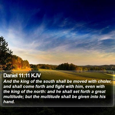 Daniel 11:11 KJV Bible Verse Image