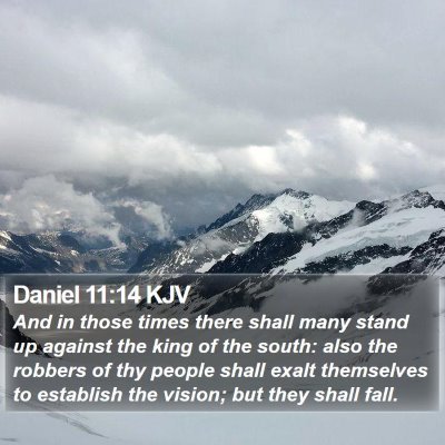 Daniel 11:14 KJV Bible Verse Image