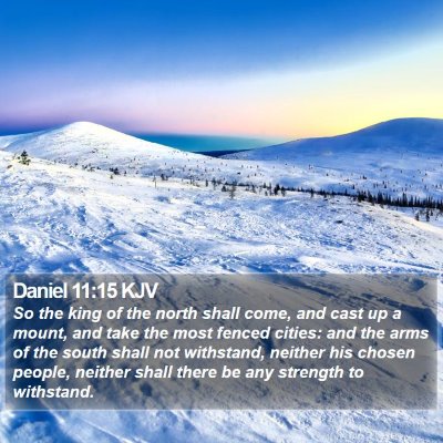 Daniel 11:15 KJV Bible Verse Image