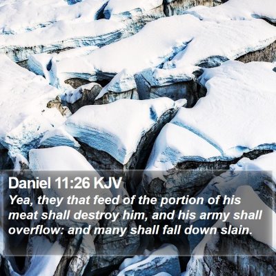 Daniel 11:26 KJV Bible Verse Image