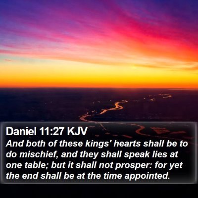 Daniel 11:27 KJV Bible Verse Image