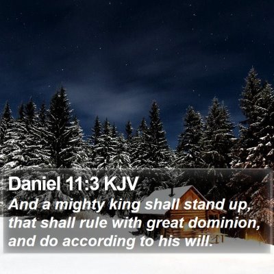 Daniel 11:3 KJV Bible Verse Image