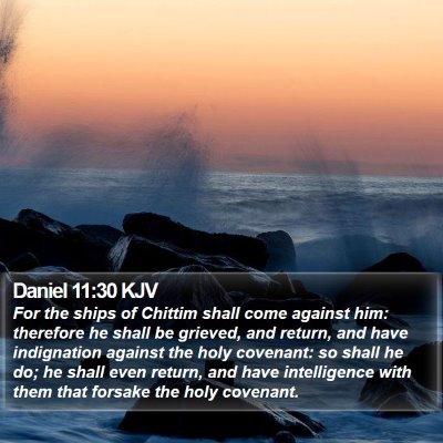 Daniel 11:30 KJV Bible Verse Image