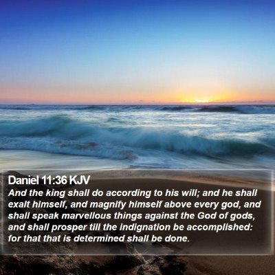 Daniel 11:36 KJV Bible Verse Image
