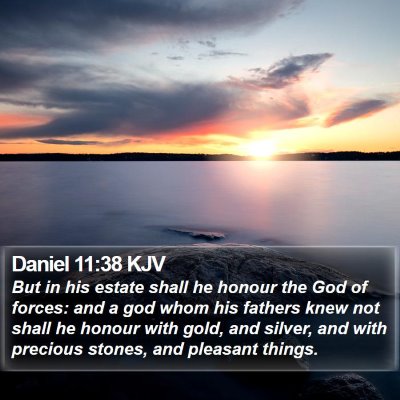Daniel 11:38 KJV Bible Verse Image