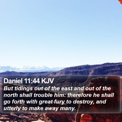 Daniel 11:44 KJV Bible Verse Image