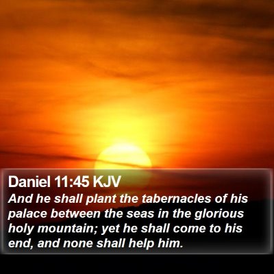 Daniel 11:45 KJV Bible Verse Image