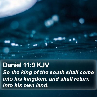 Daniel 11:9 KJV Bible Verse Image