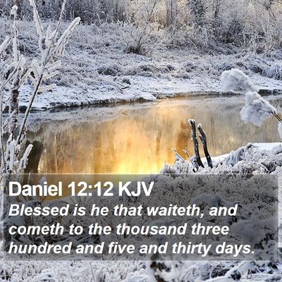 Daniel 12:12 KJV Bible Verse Image