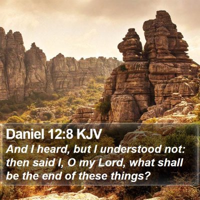 Daniel 12:8 KJV Bible Verse Image