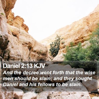 Daniel 2:13 KJV Bible Verse Image