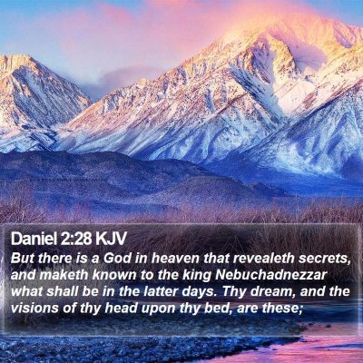 Daniel 2:28 KJV Bible Verse Image