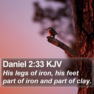 Daniel 2:33 KJV Bible Verse Image