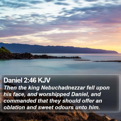 Daniel 2:46 KJV Bible Verse Image
