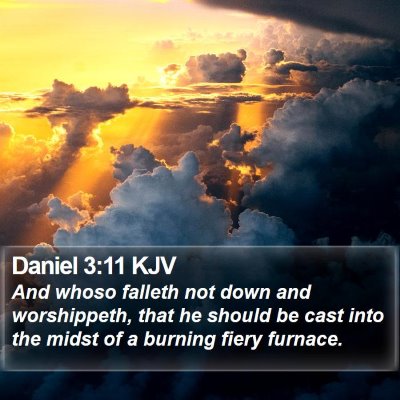 Daniel 3:11 KJV Bible Verse Image