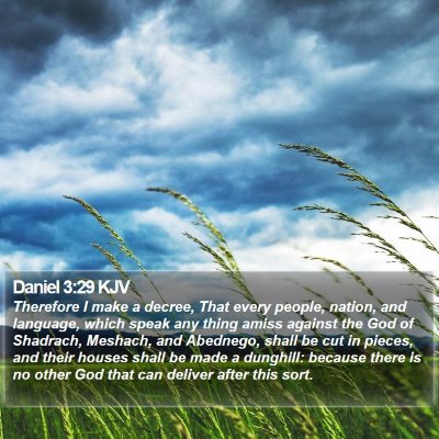 Daniel 3:29 KJV Bible Verse Image