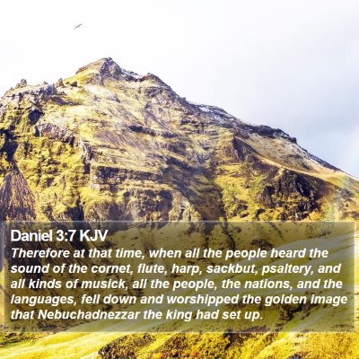 Daniel 3:7 KJV Bible Verse Image