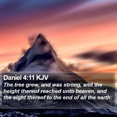 Daniel 4:11 KJV Bible Verse Image