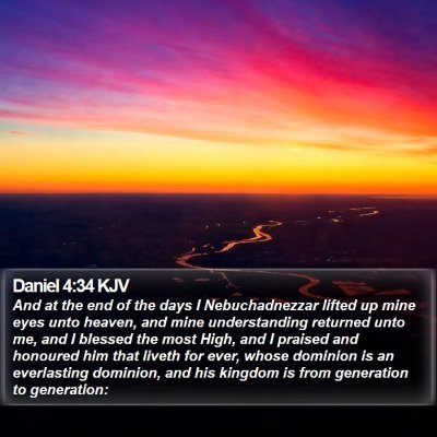 Daniel 4:34 KJV Bible Verse Image