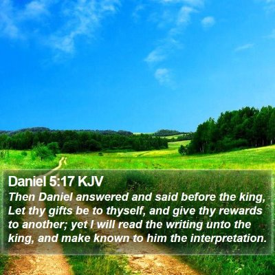 Daniel 5:17 KJV Bible Verse Image
