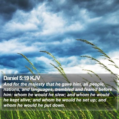Daniel 5:19 KJV Bible Verse Image