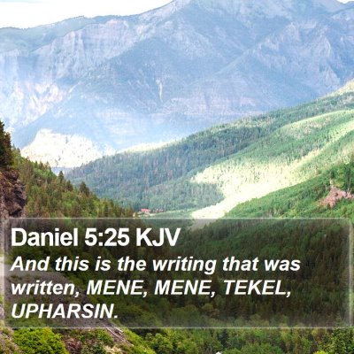 Daniel 5:25 KJV Bible Verse Image