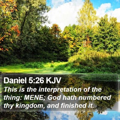 Daniel 5:26 KJV Bible Verse Image